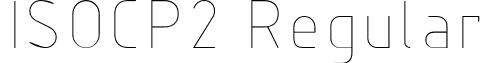 ISOCP2 Regular font - ISOCP2.ttf