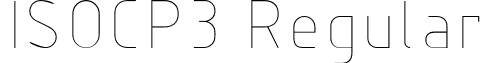 ISOCP3 Regular font - ISOCP3.ttf