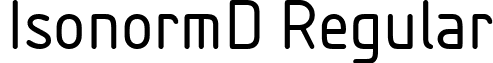 IsonormD Regular font - IsonormD.ttf