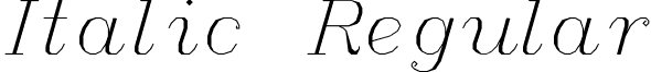 Italic Regular font - Italic.ttf