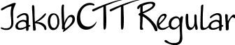 JakobCTT Regular font - JakobCTT Regular.ttf