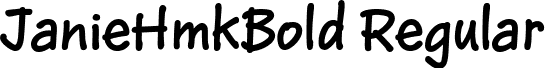 JanieHmkBold Regular font - JANIHB.ttf