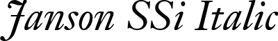 Janson SSi Italic font - JansonSSiItalic.ttf