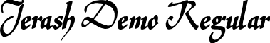 Jerash Demo Regular font - JERAD.ttf