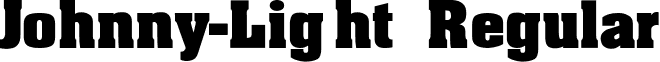 Johnny-Light Regular font - johnny.ttf