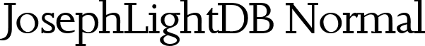 JosephLightDB Normal font - JosephLightDBNormal.ttf