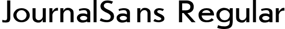 JournalSans Regular font - JournalSans Regular.ttf