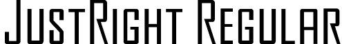 JustRight Regular font - justrigh.ttf