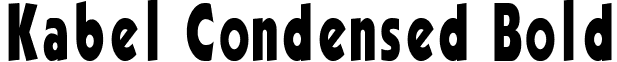 Kabel Condensed Bold font - KABELCNB.ttf