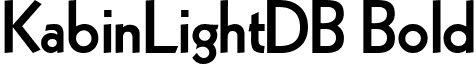 KabinLightDB Bold font - KabinLightDBBold.ttf