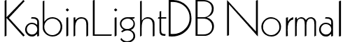 KabinLightDB Normal font - KabinLightDBNormal.ttf