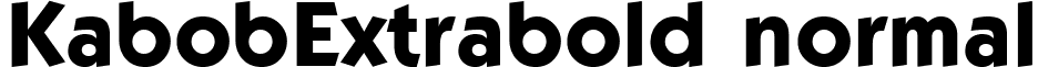 KabobExtrabold normal font - KABOBXB.ttf