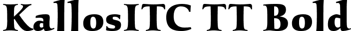 KallosITC TT Bold font - KALLIB.ttf