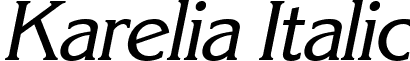 Karelia Italic font - KRLI.ttf