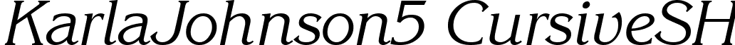 KarlaJohnson5 CursiveSH font - KAJCSH__.ttf