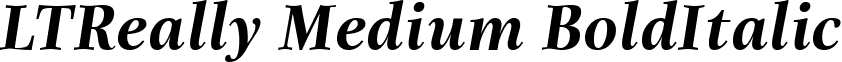 LTReally Medium BoldItalic font - LinotypeReallyDemiBoldItalic.ttf