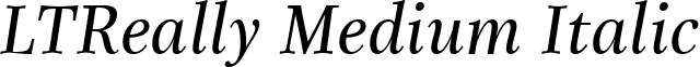 LTReally Medium Italic font - LinotypeReallyMediumItalic.ttf