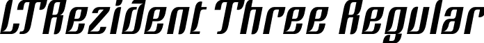 LTRezident Three Regular font - LinotypeRezidentThree.ttf