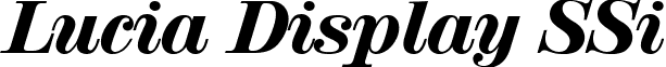 Lucia Display SSi font - LuciaDisplaySSiItalic.ttf