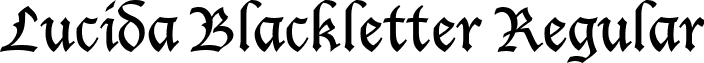 Lucida Blackletter Regular font - LBLACK.ttf