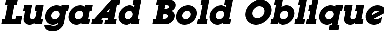 LugaAd Bold Oblique font - LUABO.ttf