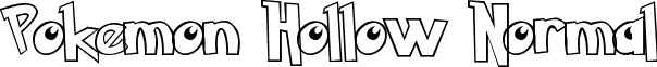 Pokemon Hollow Normal font - dahot.Pokemon Hollow.ttf