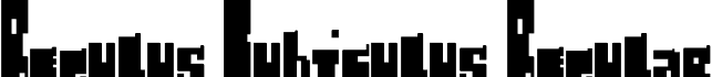 Regulus Cubiculus Regular font - Regulus Cubiculus.ttf