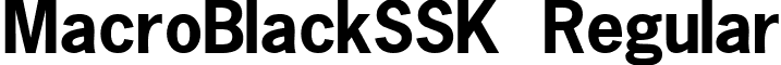 MacroBlackSSK Regular font - MacroBlackSSK.ttf