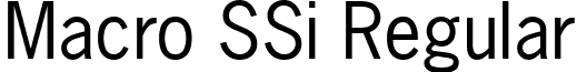 Macro SSi Regular font - MacroSSi.ttf