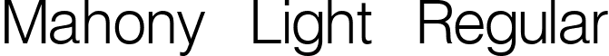 Mahony Light Regular font - MAHONL.ttf