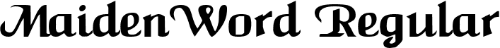 MaidenWord Regular font - Maidword.ttf