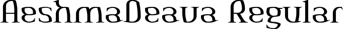 AeshmaDeava Regular font - AeshmaDeavaRegularOldSerif.ttf