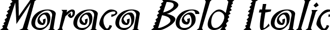 Maraca Bold Italic font - Maracbi.ttf