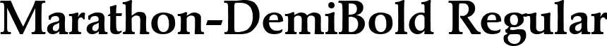 Marathon-DemiBold Regular font - Marathon-DemiBold.ttf