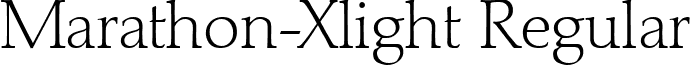 Marathon-Xlight Regular font - Marathon-Xlight.ttf