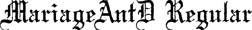 MariageAntD Regular font - MariageAntD.ttf