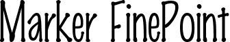 Marker FinePoint font - MarkerFinePoint.ttf