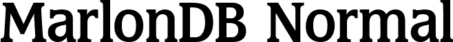 MarlonDB Normal font - MarlonDBNormal.ttf