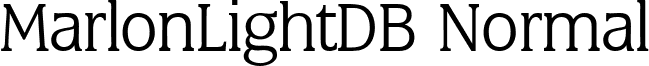 MarlonLightDB Normal font - MarlonLightDBNormal.ttf