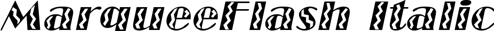 MarqueeFlash Italic font - MARQFI.ttf