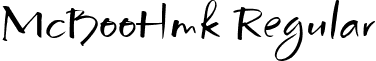 McBooHmk Regular font - MCBOOHMK.ttf