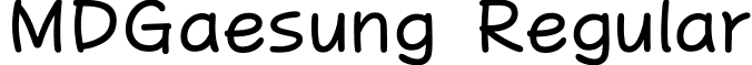 MDGaesung Regular font - MDGaesung.ttf