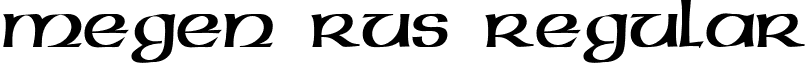 Megen Rus Regular font - MegenRus.ttf