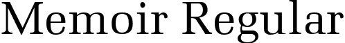 Memoir Regular font - Memoir Regular.ttf