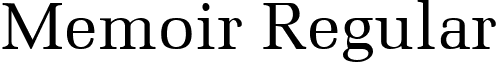 Memoir Regular font - MemoirRegular.ttf