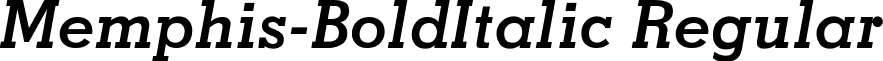 Memphis-BoldItalic Regular font - memph1.ttf