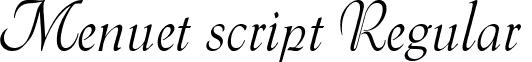 Menuet script Regular font - Menuet_20script.ttf