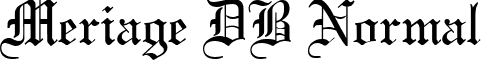 Meriage DB Normal font - MeriageDB.ttf