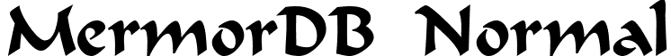 MermorDB Normal font - MermorDBNormal.ttf