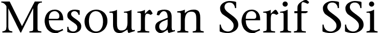 Mesouran Serif SSi font - MesouranSerifSSi.ttf